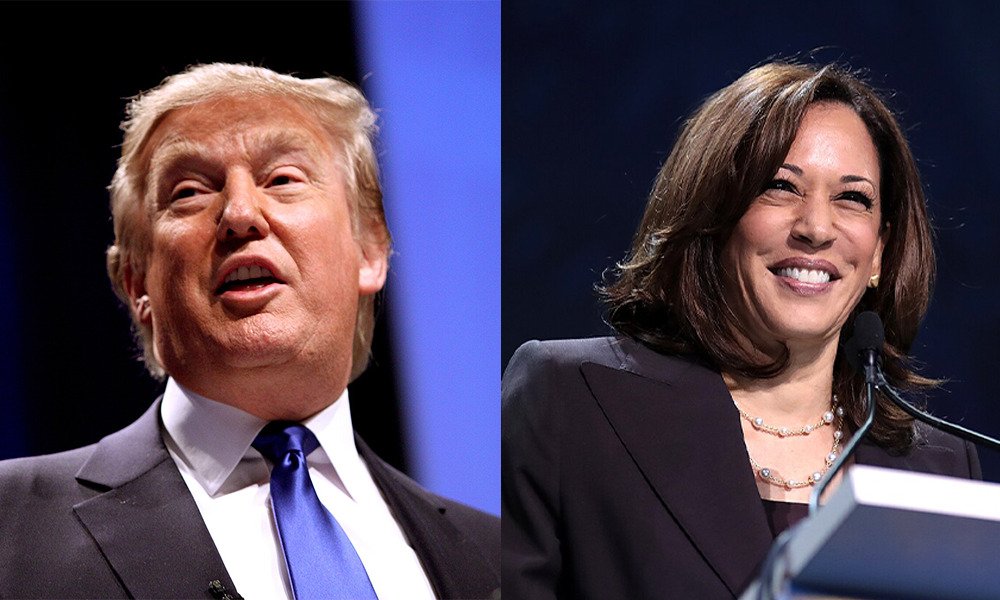 Donald Trump and Kamala Harris